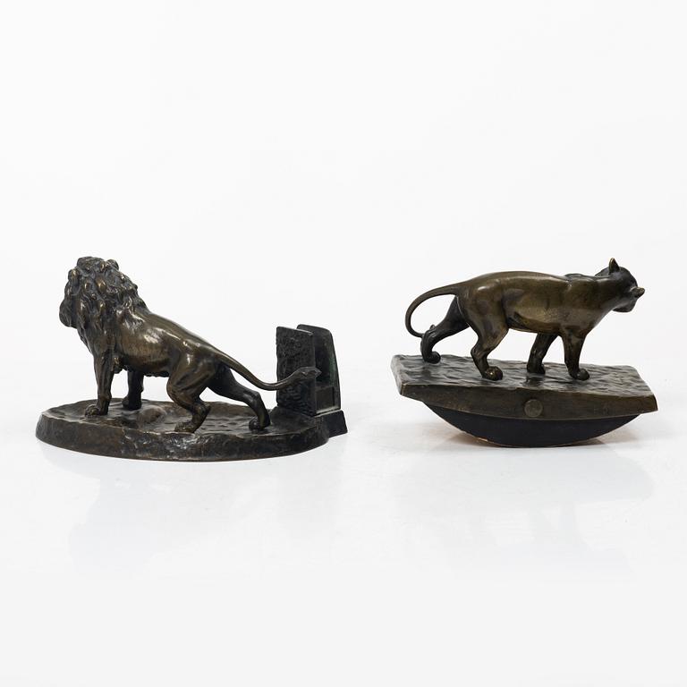 Desk set, 4 pieces, bronze, Austria circa 1900.