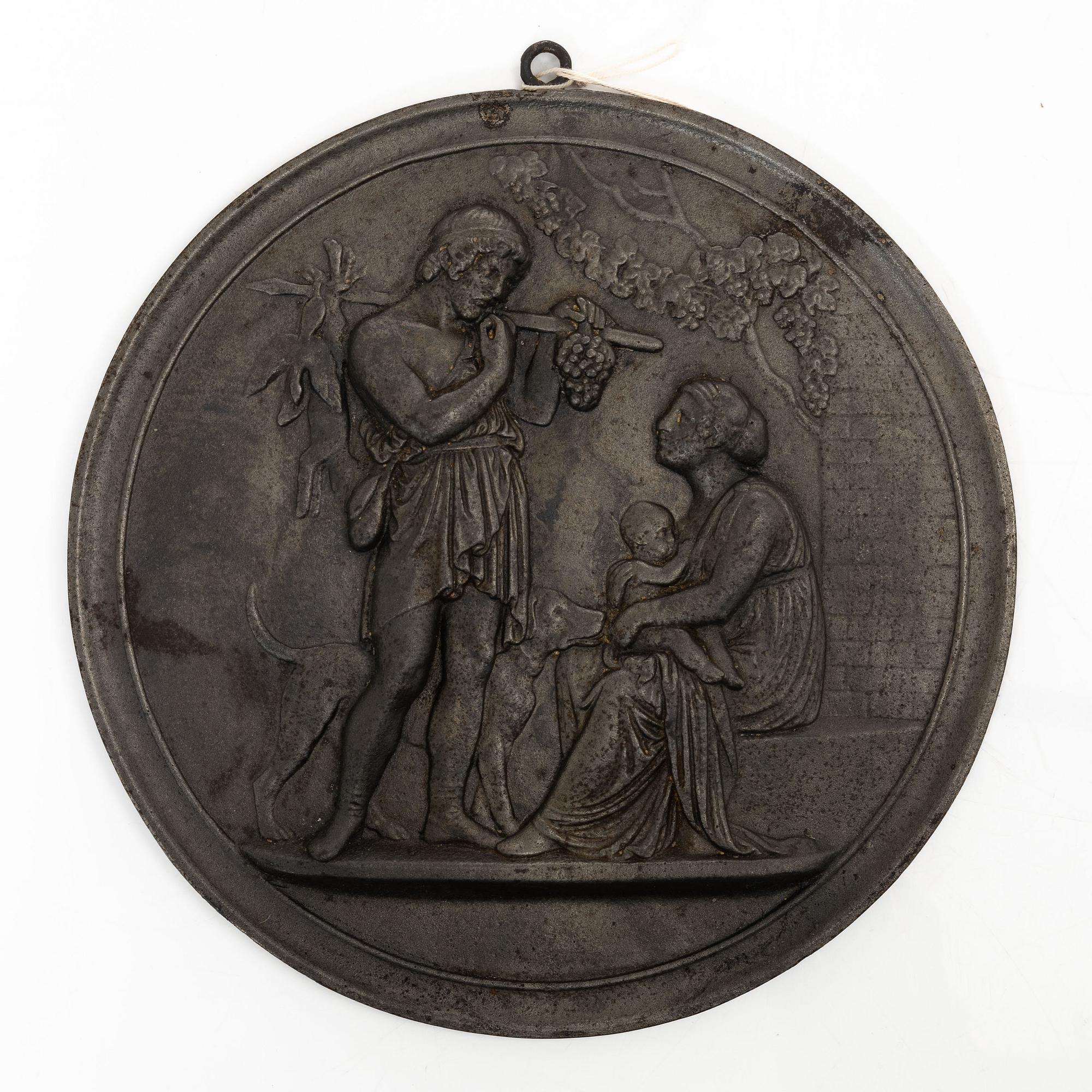 A wall plaque, J & C.G. Bolinders, Stockholm circa 1900.