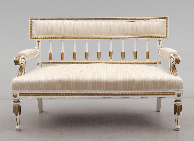 SOFFA, gustaviansk stil, 1800-/1900-tal.