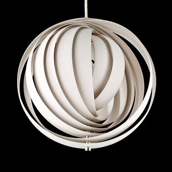 TAKLAMPA, "Moon Lamp", Verner Panton för Louis Poulsen, 1900-talets andra hälft. Höjd 37 cm.