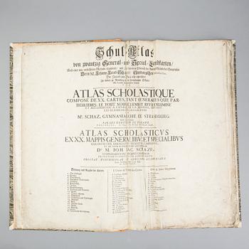 JOHAN BAPTISTA HOMANN/HOMANN HEIRS, Atlas book, Nürnberg,after 1737 med 15 maps (of 20). 1744.