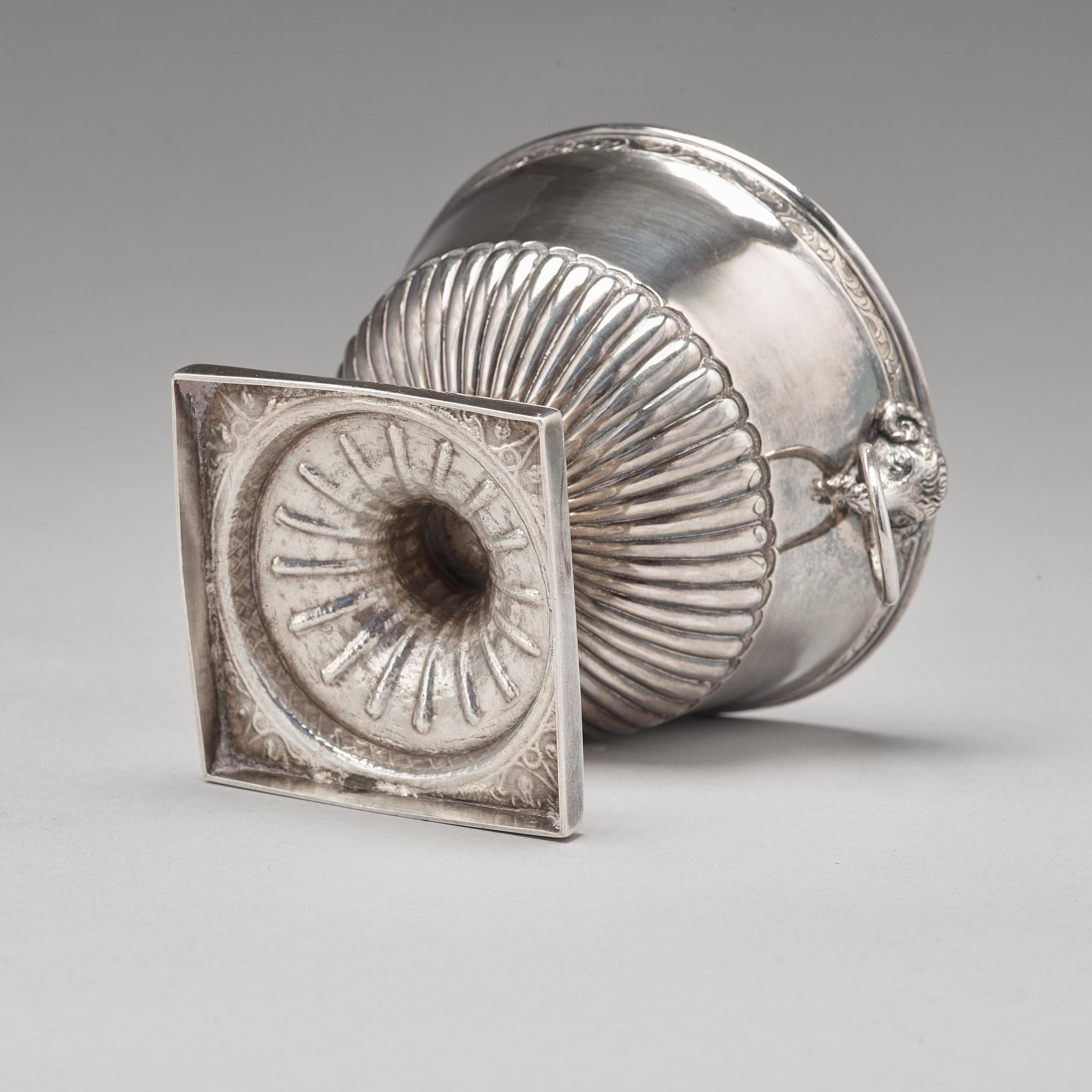 Sockerskål, okänd mästare, silver, Köpenhamn 1790.