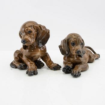 TH Kärner/E Heidenreich figurines 2 pcs Rosenthal Germany mid-20th century porcelain.