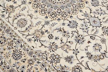 A part silk Nain carpet, so called 6 LAA, ca 252 x 175 cm.