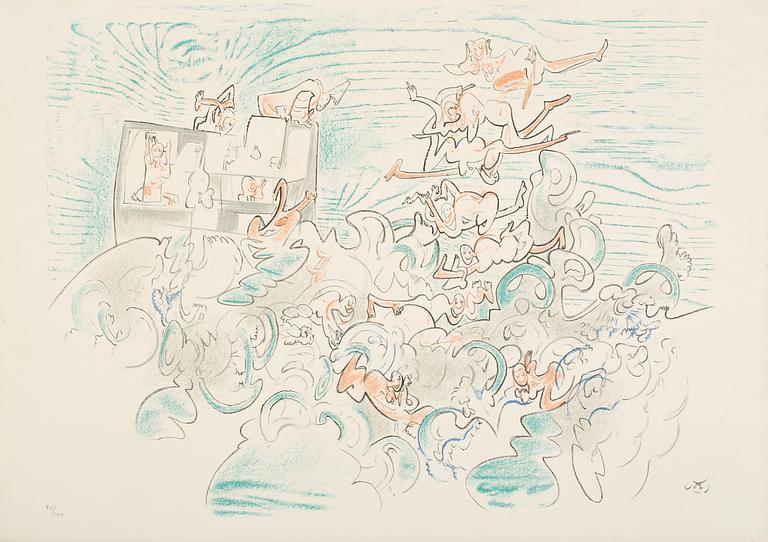 ROBERTO MATTA, färglitografi, signerad och numrerad 90/100.