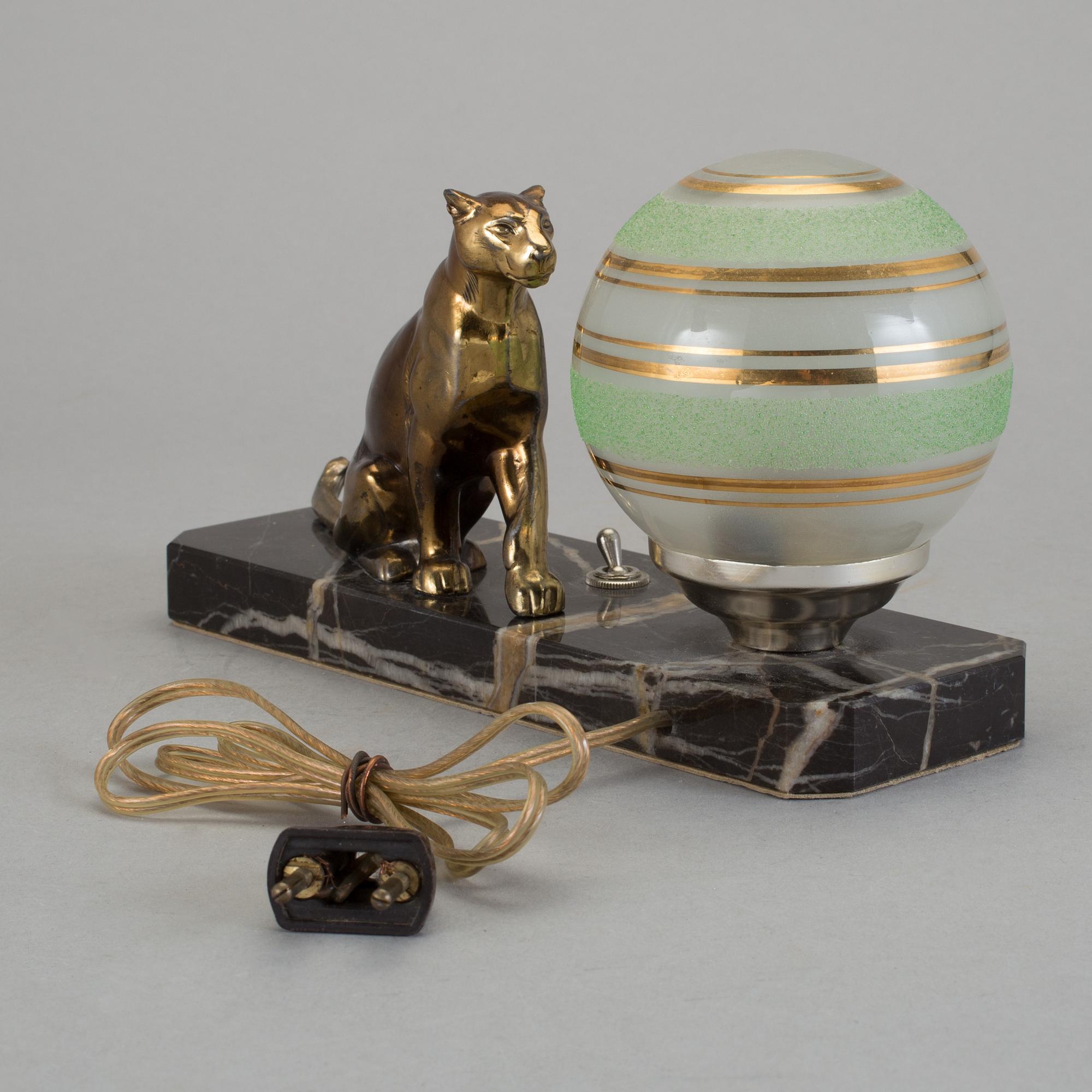 BORDSLAMPA, art deco, 1930/40-tal.