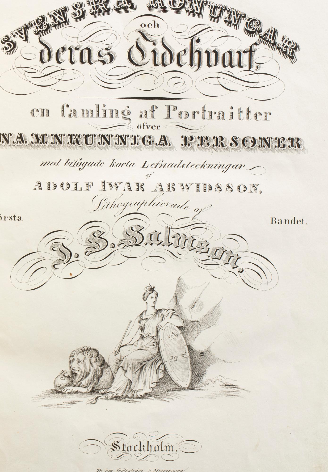 BÖCKER, 3 volymer, "Svenska konungar och deras tidevarf" 1830-43.