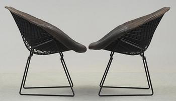 FÅTÖLJER, ett par, "Diamond chair" Harry Bertoia. 1900-talets andra hälft.