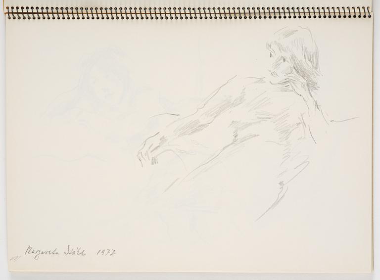 Lotte Laserstein, Skissblock med 23 teckningar varav 3 signerade.