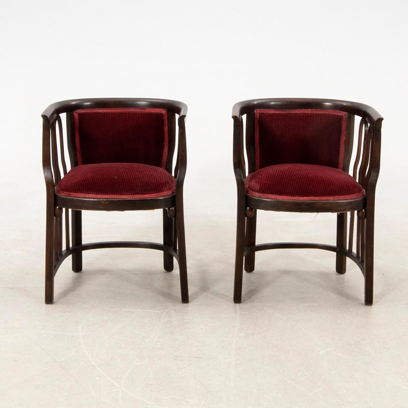 Sofa set attributed to Josef Hoffmann, early 20th century.