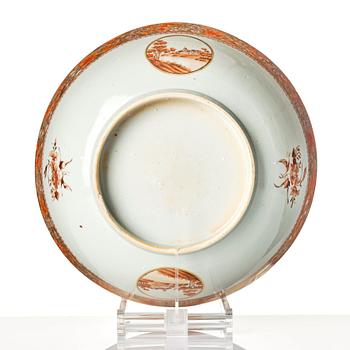 A 'European Subject' punch bowl, Qing dynasty, Jiaqing (1796-1820).
