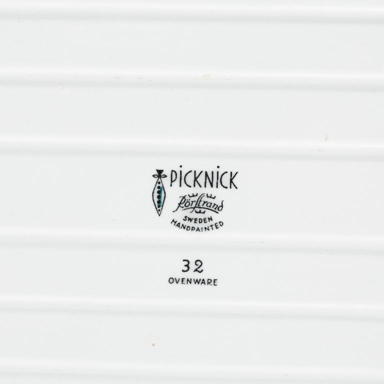 Marianne Westman, twelve service pieces, 'Picknick' and 'Pomona', Rörstrand.