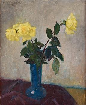 547. Olle Hjortzberg, OLLE HJORTZBERG, oil on panel, signed Olle Hjortzberg and dated 1943.