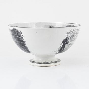 a large creamware bowl, 'Tullgarn', Rörstrand, mid-19th century.