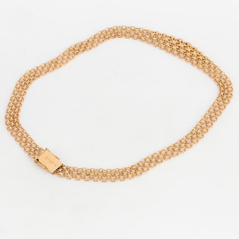 HALSBAND, 18K guld. X-länk.