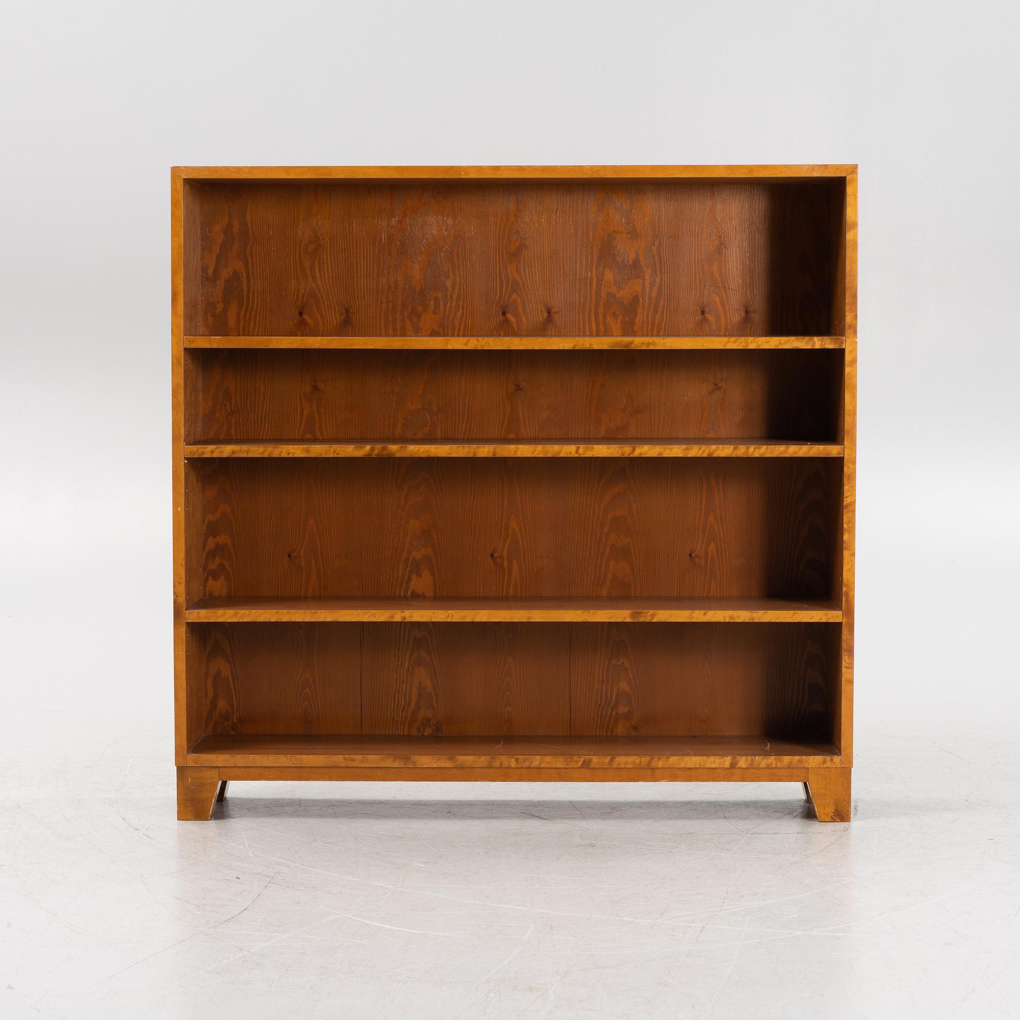 A birch veneered book case, 1930s/40s.