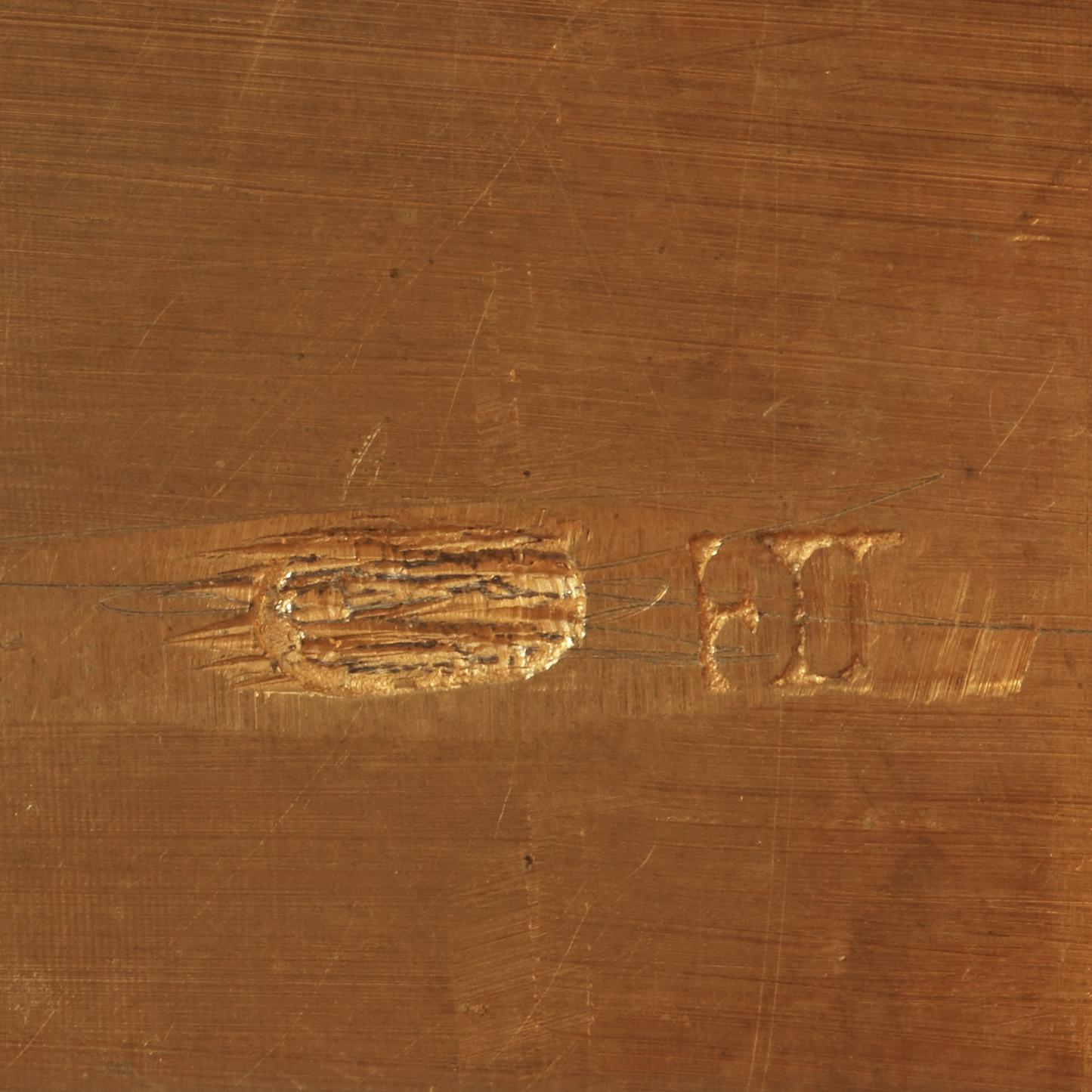 A Russian silver-gilt and enamel cigarette-case, makers mark of Nikolas Strulyev, Moscow 1883-1908.