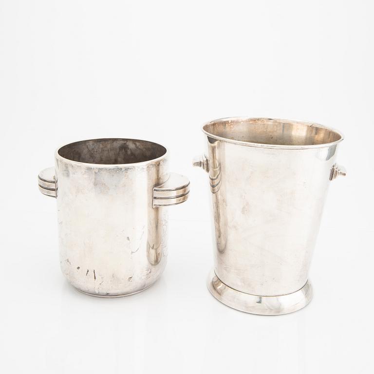A pair of epns Art deco early 1900s vine cooler.