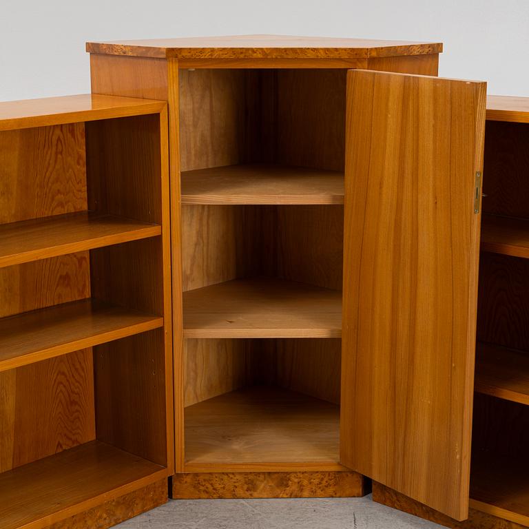 Bookshelves, a pair, functionalist style, 1930s/40s.
