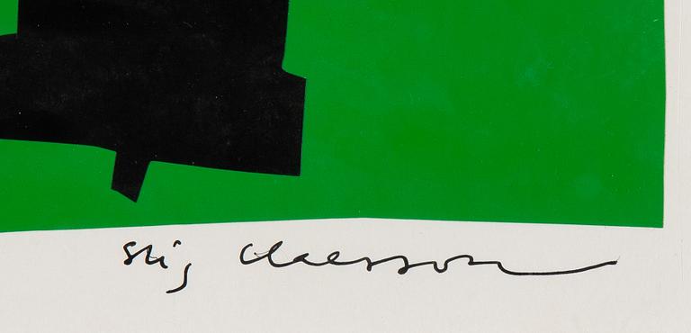 Stig Claesson, collage, signed.