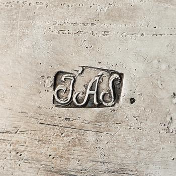 SOCKERSKRIN, av Johan Andersson Starin, mästare i Stockholm 1723-56, rokoko.