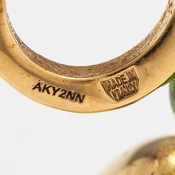 Bulgari "Mediterranean Eden" örhängen, 18K guld, diamanter ca 0.12 ct tot, peridoter och ametister.