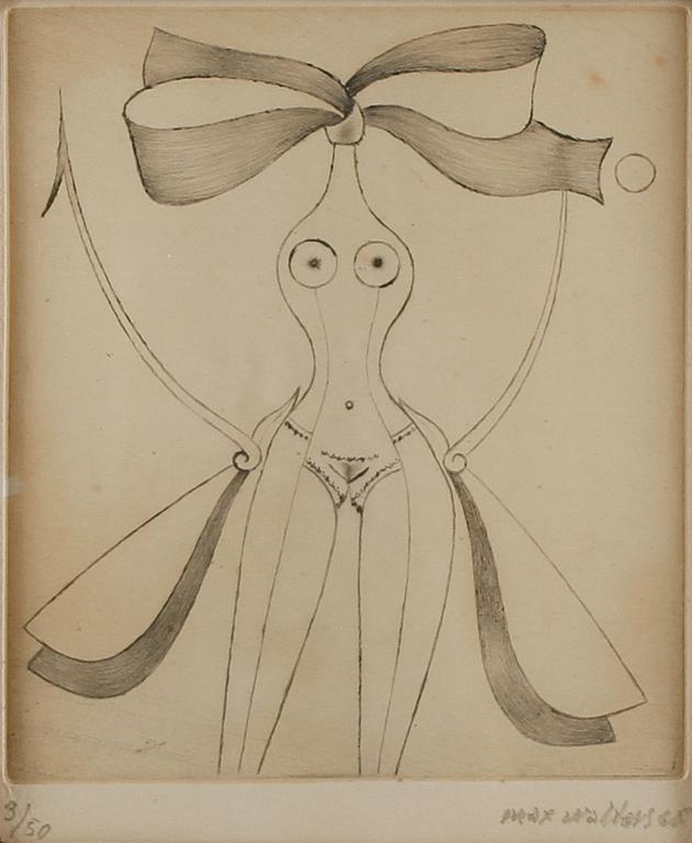 MAX WALTER SVANBERG, etsning, signerad och numrerad  3/50.