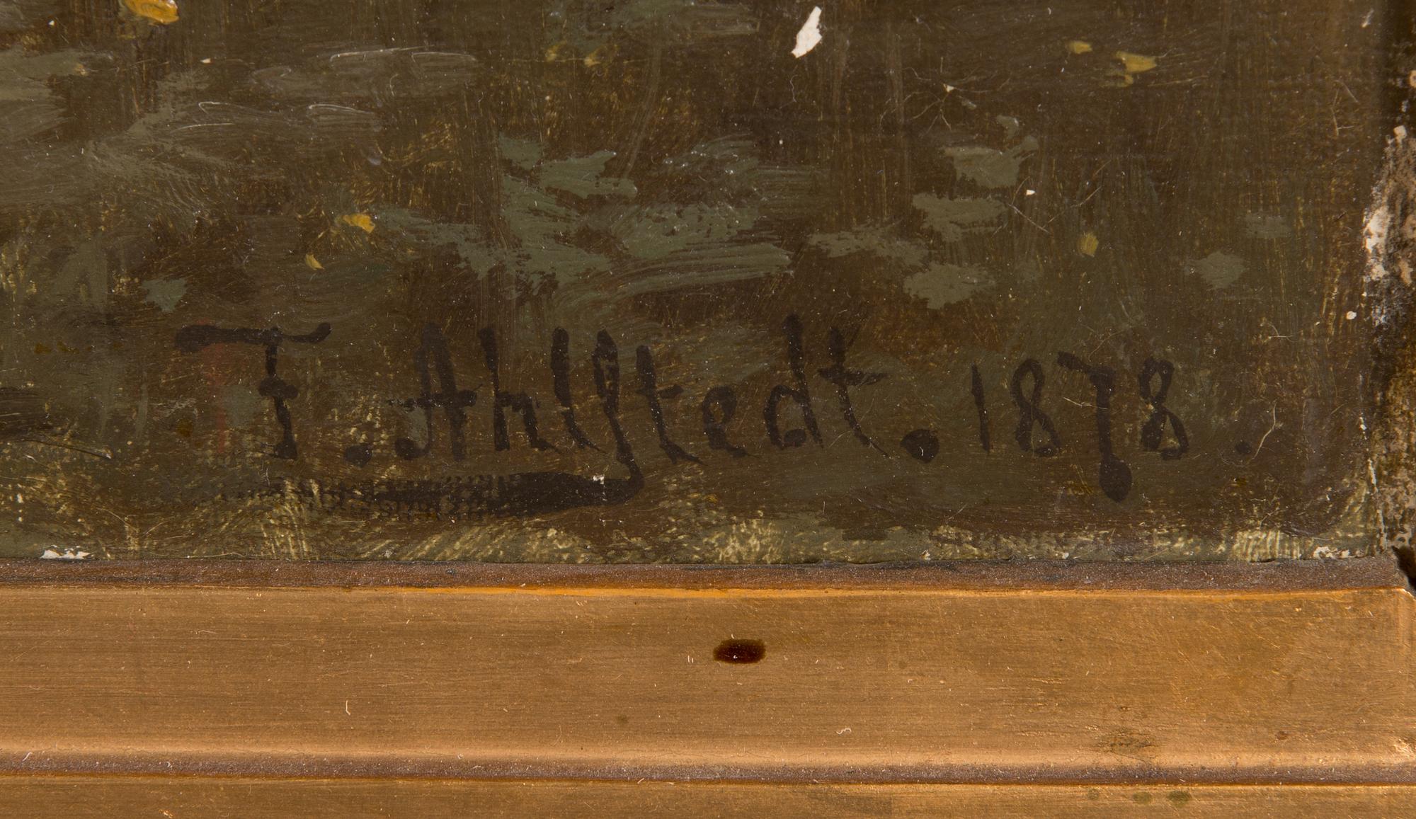 Fredrik Ahlstedt, oil on canvas, signed and dated 1878.