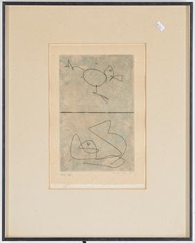 MAX ERNST, etching and aquatint, 1972, on Japon paper, signed in pencil and numbered XIX/XX.