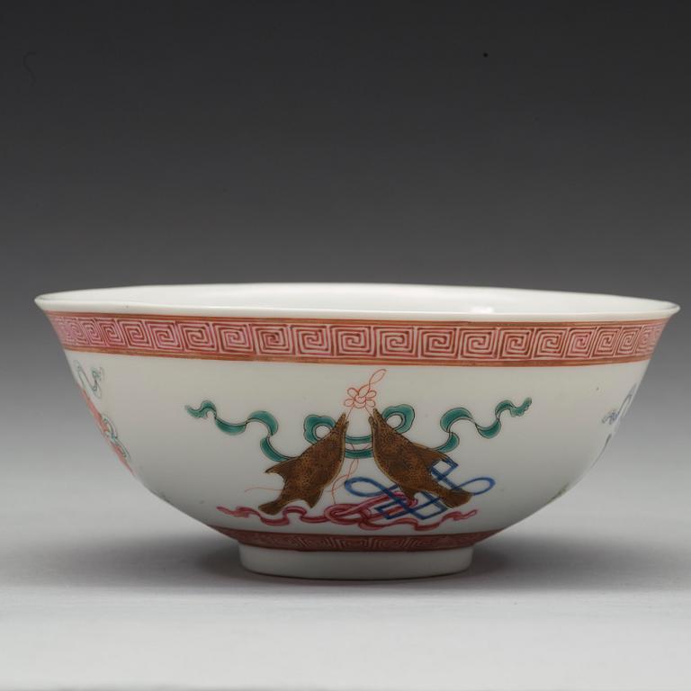 A Chinese bowl, Republic, 20th century with a Hongxian  mark.