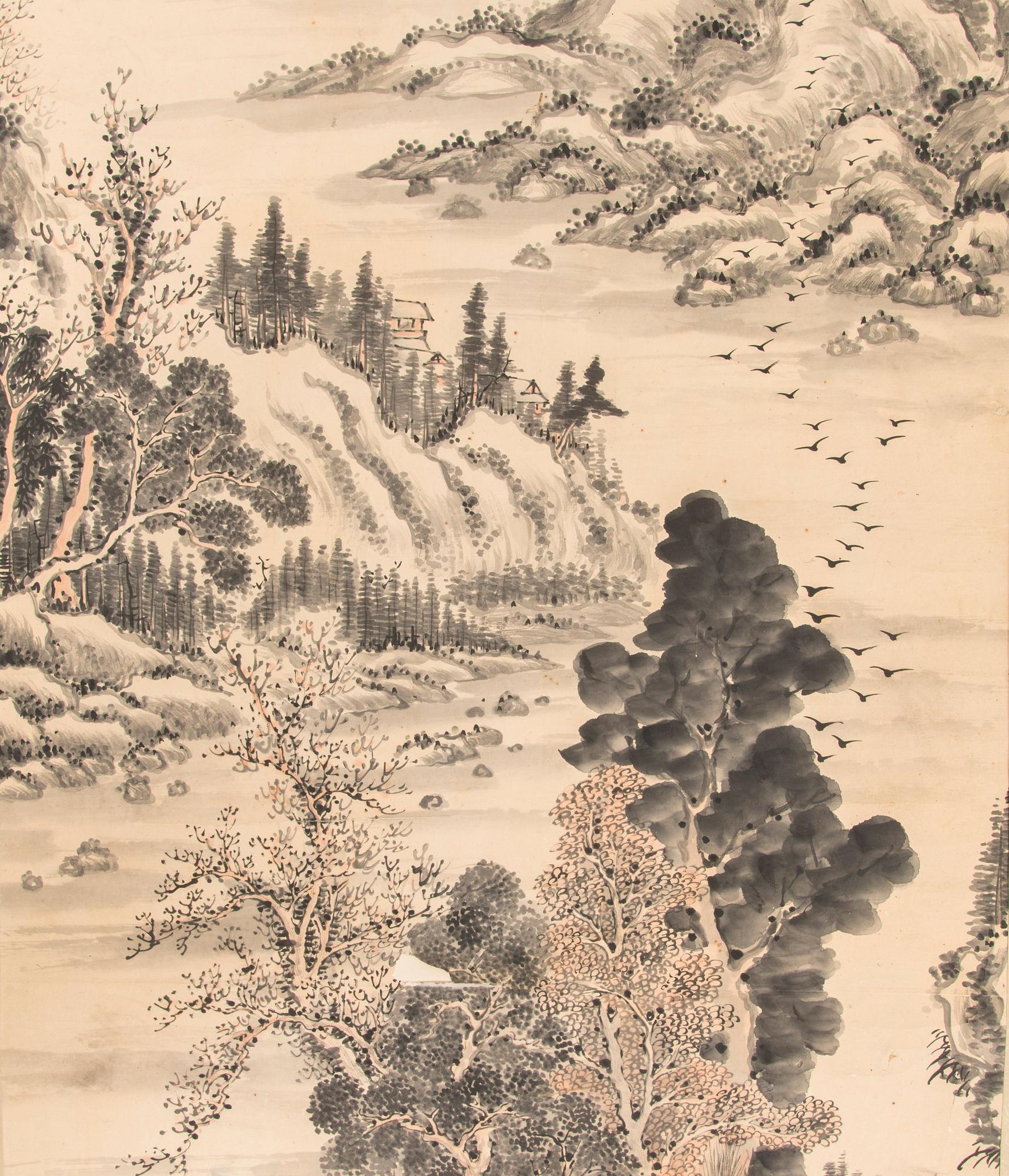 Rullmålning, oidentifeirad konstnär, Japan 1900-talets första hälft.