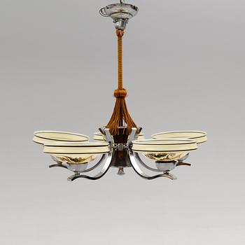 TAKLAMPA, art déco, 1900-talets första hälft. Höjd ca 59 cm.