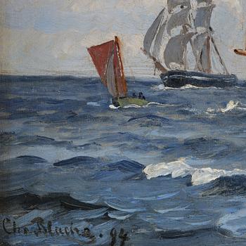 Christian Vigilius Blache, Two barques, brig etc. in Hollaenderdypet.