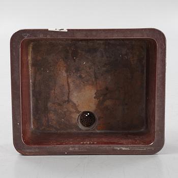 A salt glazed stone ware wash basin, Höganäs.