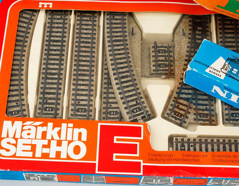 A lot of Märklin train parts, second half of the 20th century.