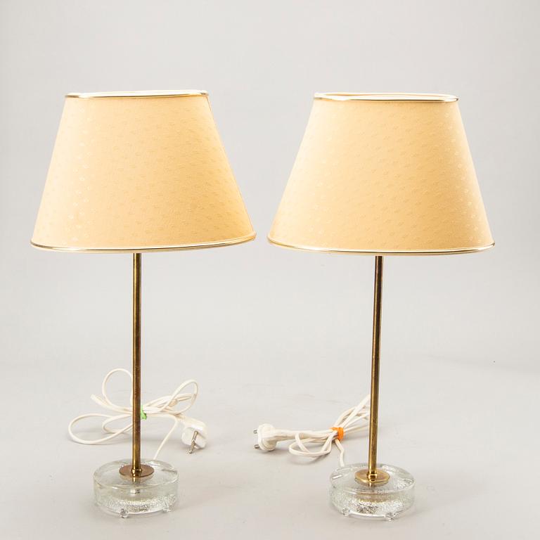 Table lamps, a pair, Falkenberg. 1960s.