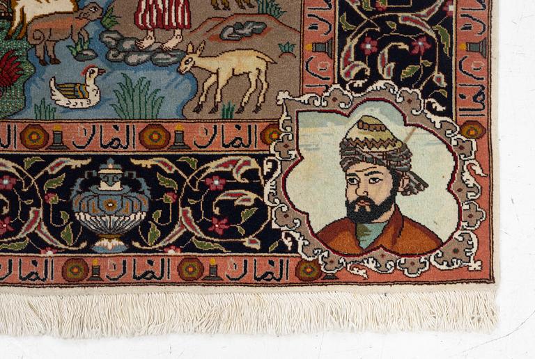 A Tabriz carpet, c. 199 x 151 cm.