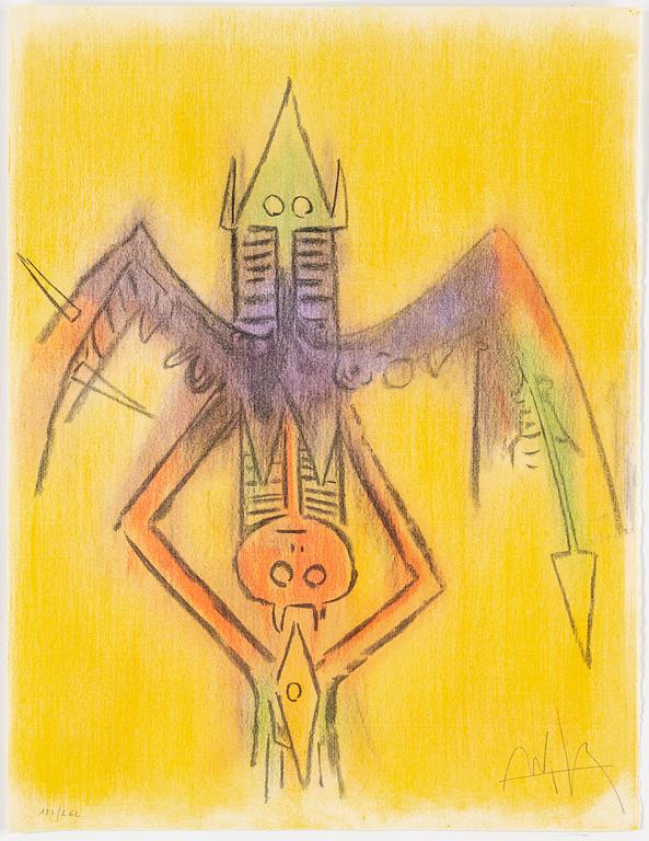 WIFREDO LAM, PORTFOLIO with 10 lithographs in colour, signed 123/262.