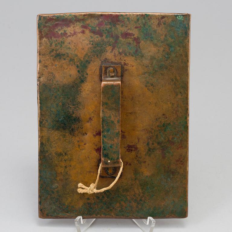 A Copper alloy repousse plate, India, circa 1900.