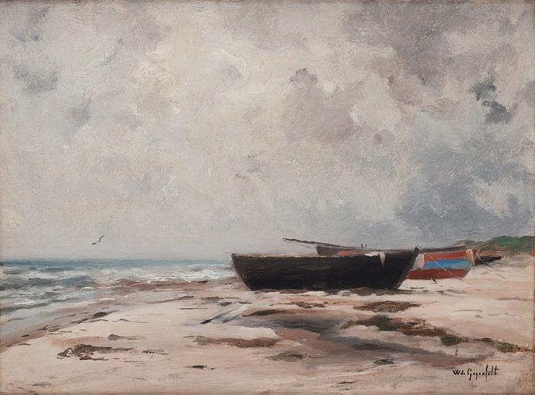 Wilhelm von Gegerfelt, Boats on the beach - Skagen.