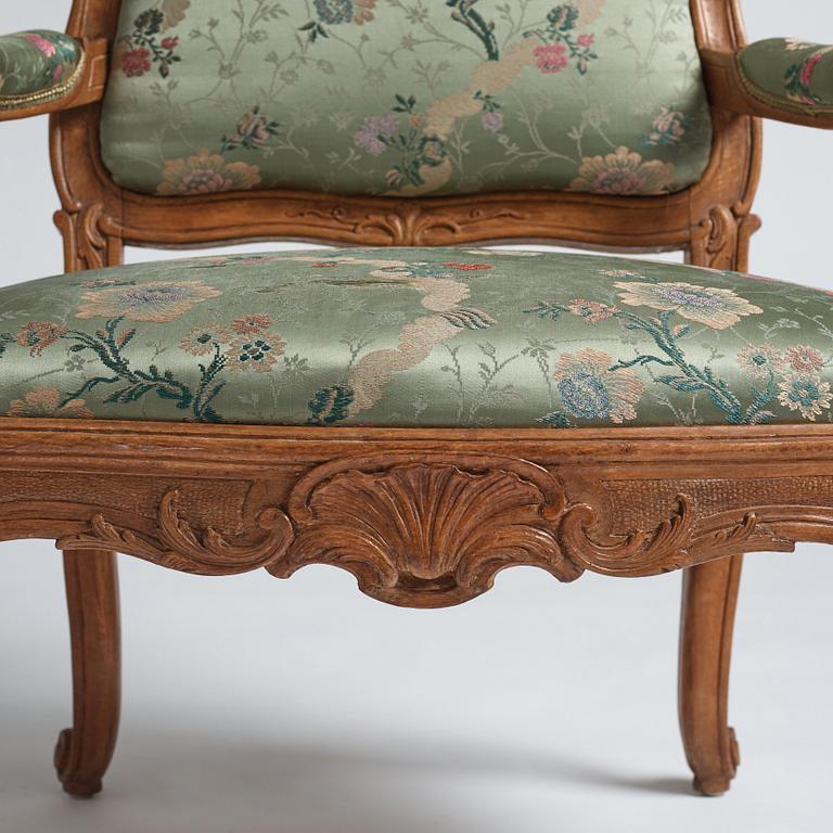 A pair of Swedish Rococo armchairs.