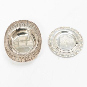 13 pieces of silover for the table, different makers including C.G.Hallberg and GAB, Sweden.