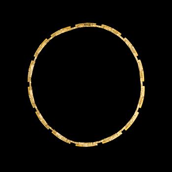 BJÖRN WECKSTRÖM, NECKLACE Tundra, 18K gold, Lapponia 1959. Weight 36,3 g.