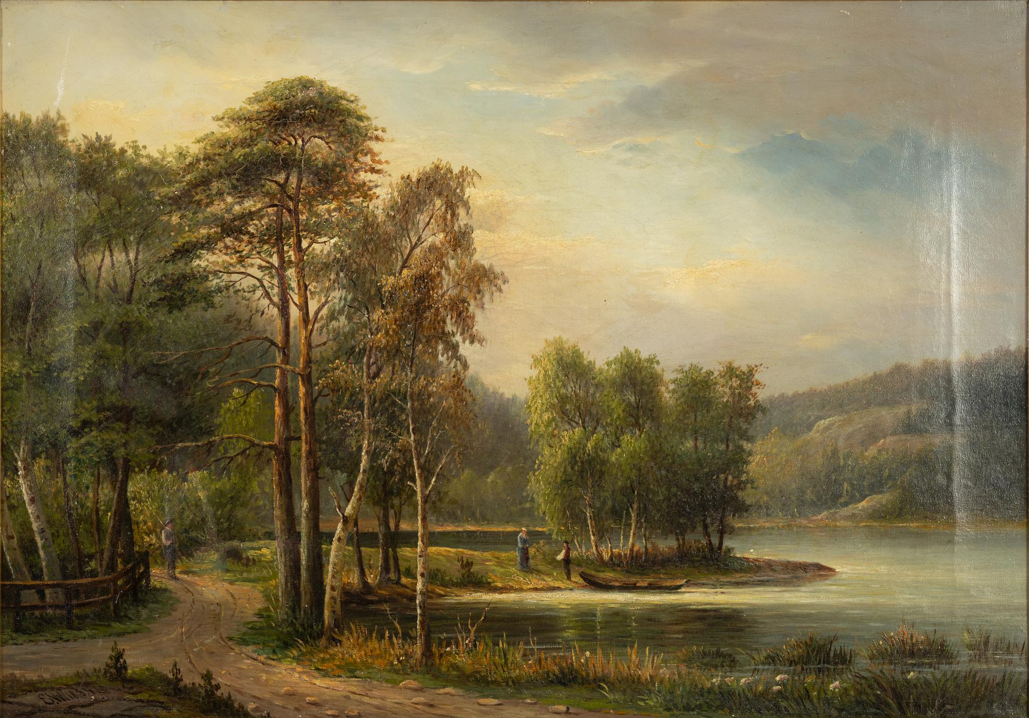 Ehrnfried Wahlqvist, oil on canvas, signed and dated 1884.