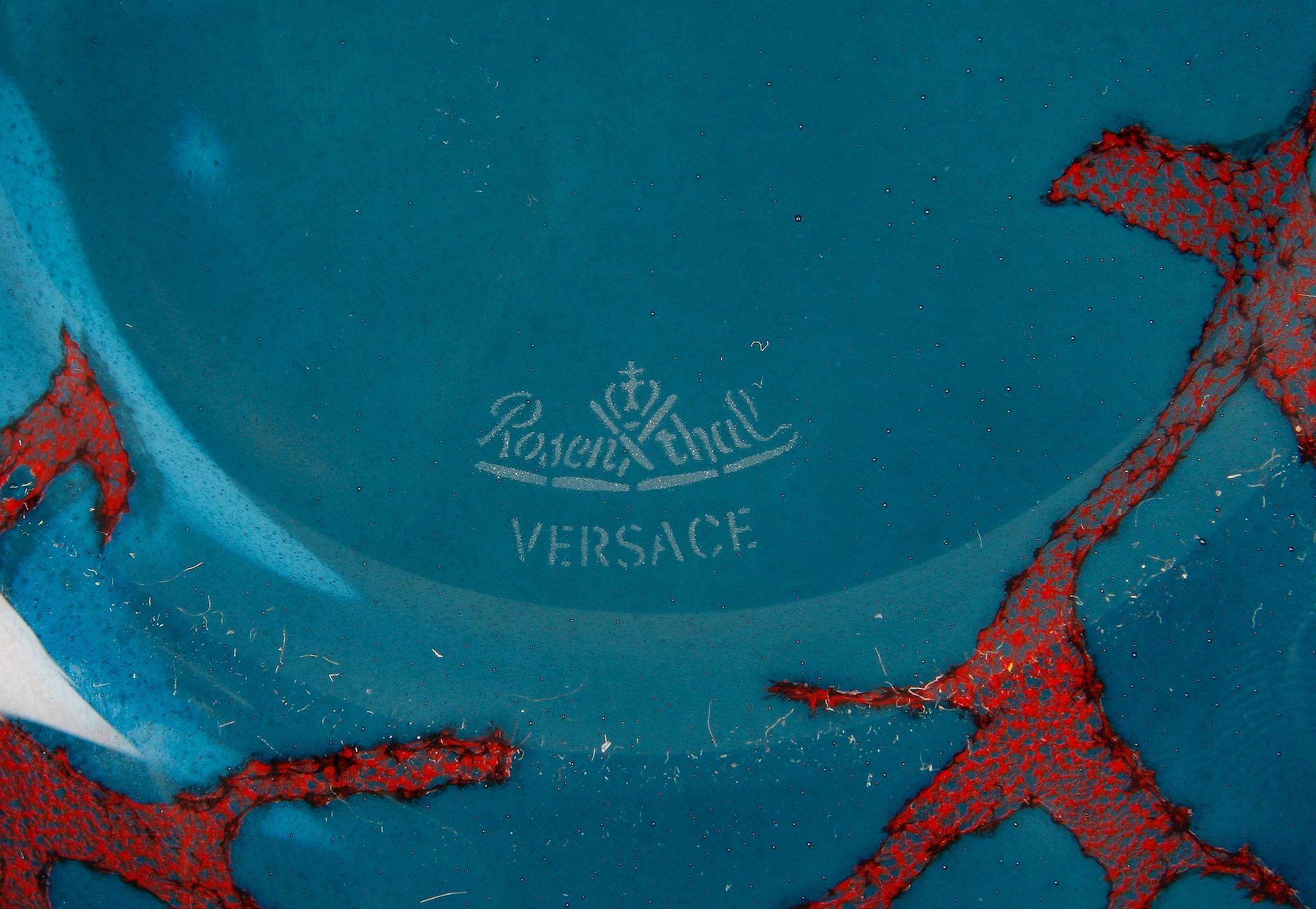 SKÅLAR, 3 st, glas, Versace Rosenthal.