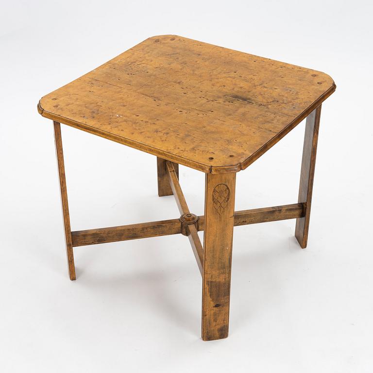 Carl Westman, probably, an Art Nouveau stained beech table Sweden ca 1900.