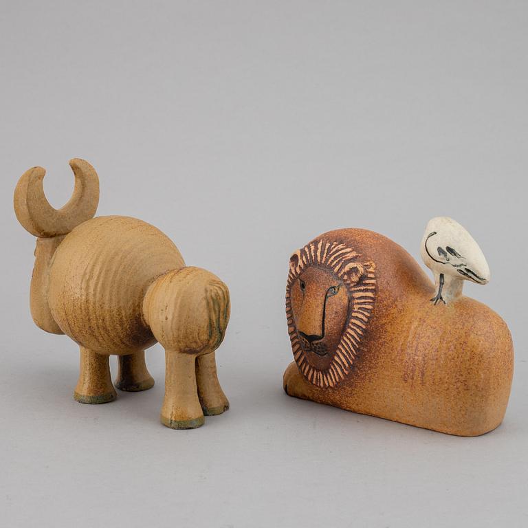 Lisa Larson, Two stoneware figurines, Gustavsberg.