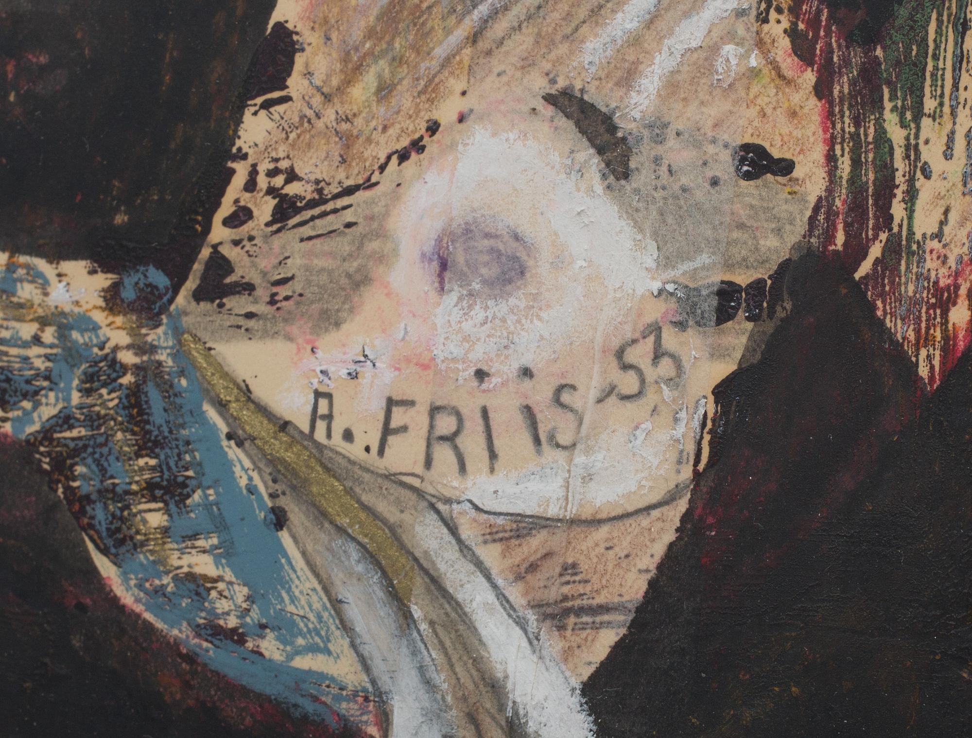 ALLAN FRIIS, blandteknik, signerad och daterad -53.