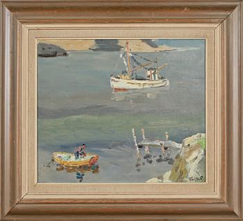 FOLKE PERSSON, olja på duk, signerad, á tergo daterad - 46.