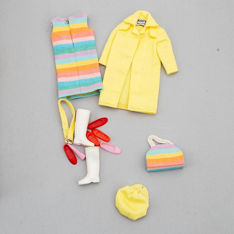 Barbie & Skipper, dolls 2 pcs. and vintage clothing, Mattel 1960s.